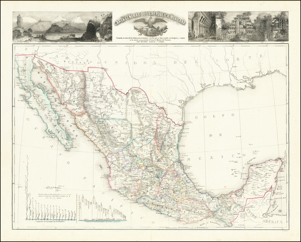 84-Mexico Map By Antonio Garcia y Cubas