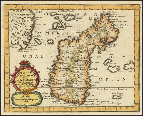 0-African Islands, including Madagascar Map By Nicolas Sanson