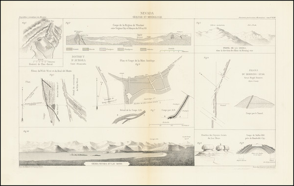 58-Nevada Map By Edmond Guillemin-Tarayre