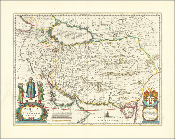 100-Middle East and Persia & Iraq Map By Willem Janszoon Blaeu