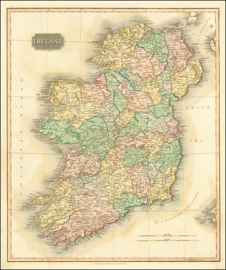 63-Ireland Map By John Thomson