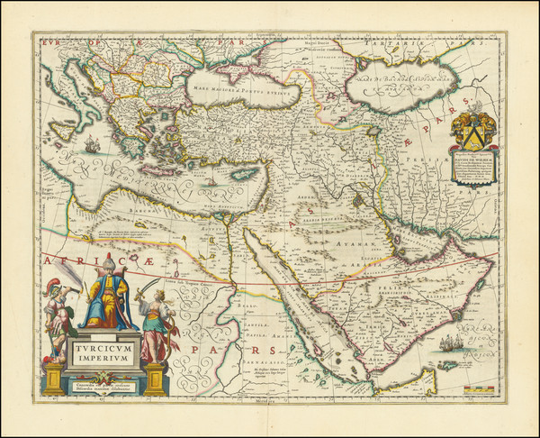93-Turkey, Mediterranean, Middle East, Turkey & Asia Minor and Balearic Islands Map By Johanne