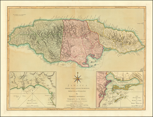 0-Jamaica Map By Laurie & Whittle