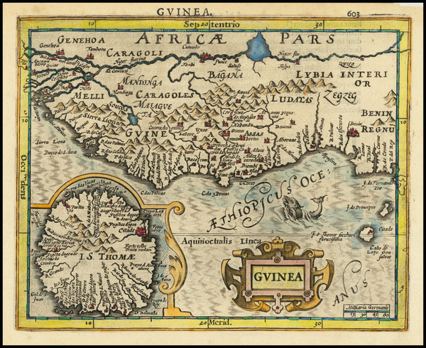 16-West Africa Map By Jodocus Hondius - Gerhard Mercator