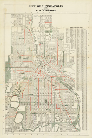 1-Minnesota Map By F.W. Yarwood