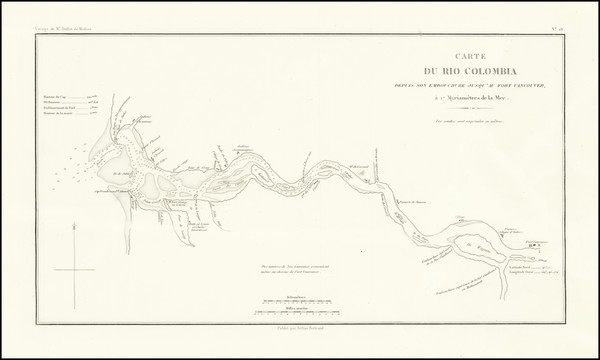 13-Pacific Northwest, Oregon and Washington Map By Eugene Duflot De Mofras