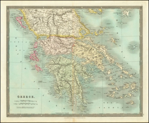 59-Greece Map By Henry Teesdale