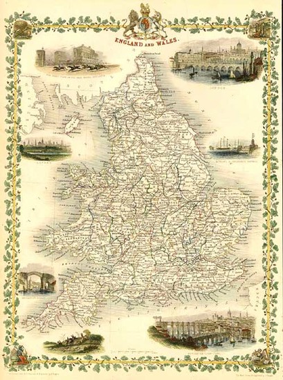 66-Europe and British Isles Map By John Tallis