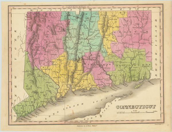 22-Connecticut Map By Anthony Finley