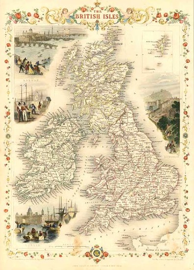 48-Europe and British Isles Map By John Tallis