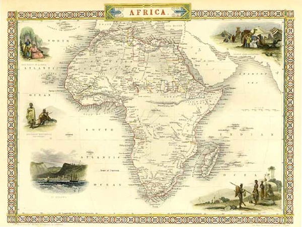 86-Africa and Africa Map By John Tallis