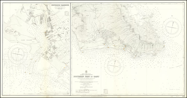 1-Hawaii and Hawaii Map By British Admiralty