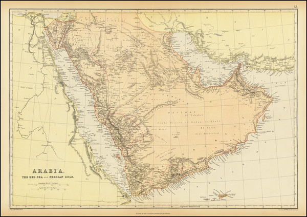 98-Middle East and Arabian Peninsula Map By Blackie & Son