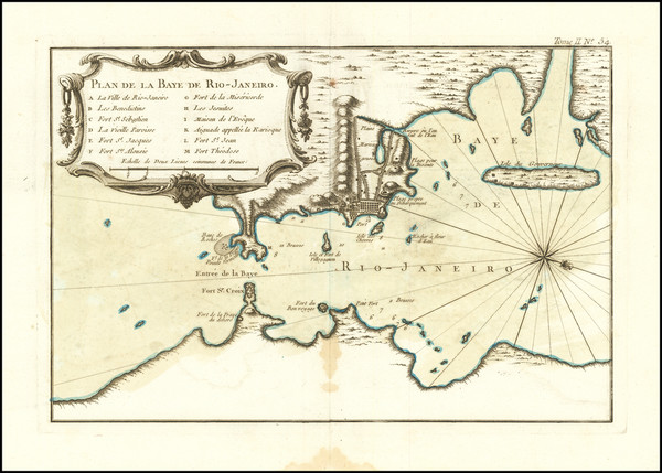 98-Brazil Map By Jacques Nicolas Bellin