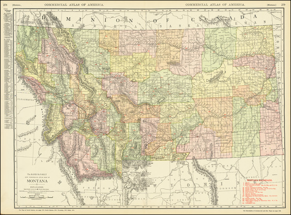 12-Montana Map By Rand McNally & Company