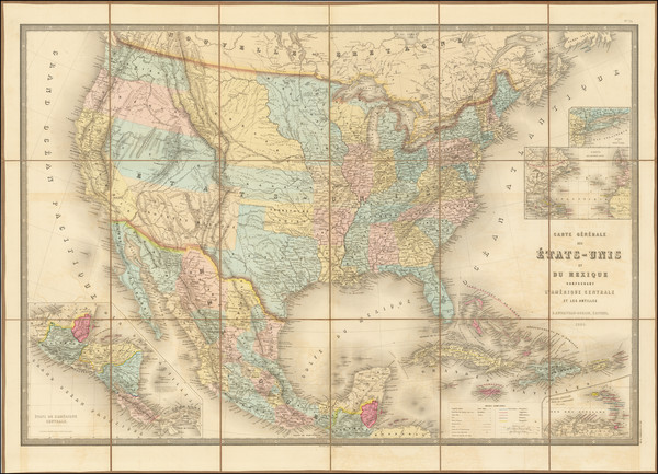 60-United States Map By Eugène Andriveau-Goujon