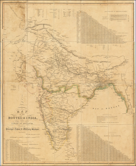 83-India Map By William H. Allen & Co.