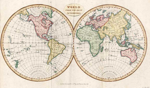 99-World and World Map By Thomas Tegg