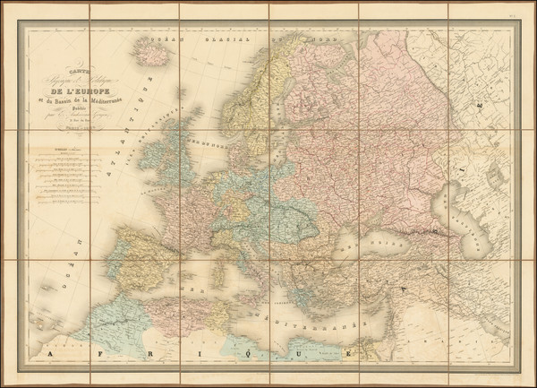 47-Europe Map By Eugène Andriveau-Goujon