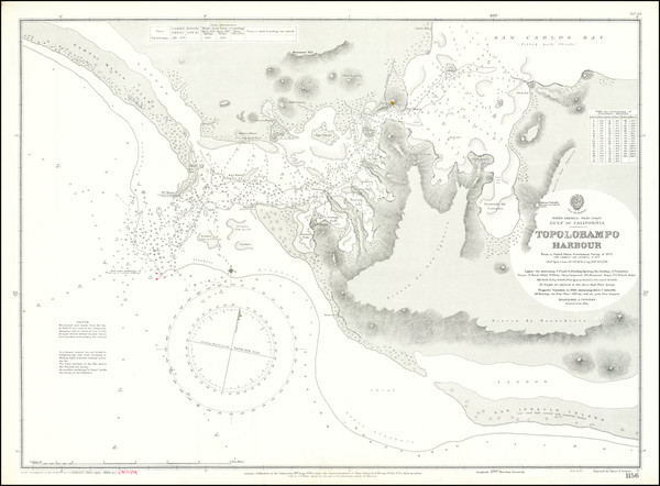 11-Mexico and Baja California Map By British Admiralty