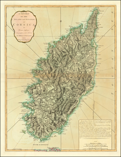 60-Corsica Map By Richard Holmes Laurie  &  James Whittle