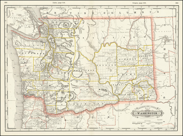 76-Washington Map By George F. Cram