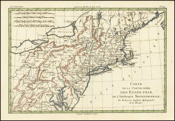 2-New England, New York State and Mid-Atlantic Map By Rigobert Bonne