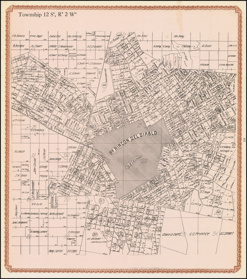 85-San Diego and Other California Cities Map By William E. Alexander