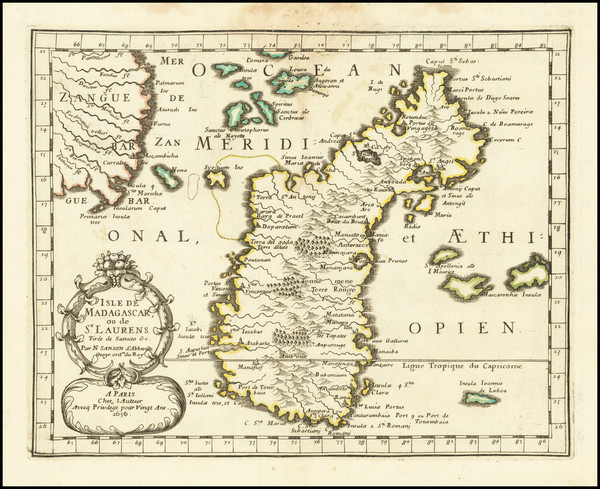 19-African Islands, including Madagascar Map By Nicolas Sanson