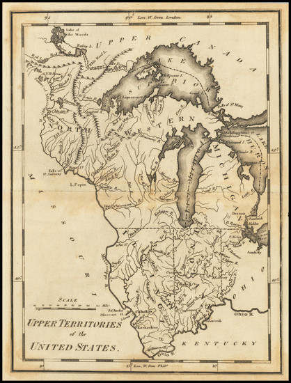 2-Midwest, Illinois, Indiana, Michigan and Wisconsin Map By Mathew Carey