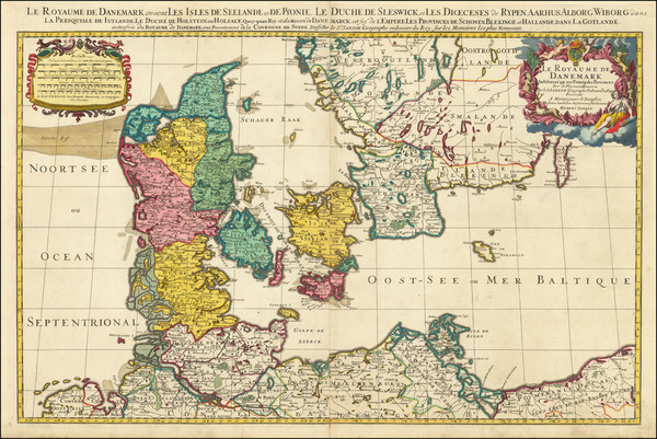 52-Denmark Map By Pierre Mortier
