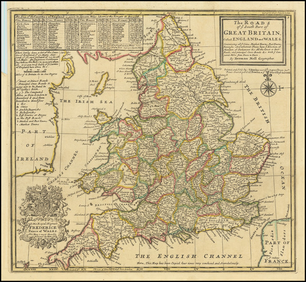 86-England Map By Herman Moll