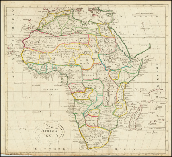 61-Africa Map By Thomas Kitchin