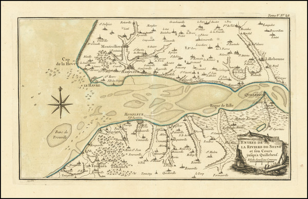10-Normandie Map By Jacques Nicolas Bellin