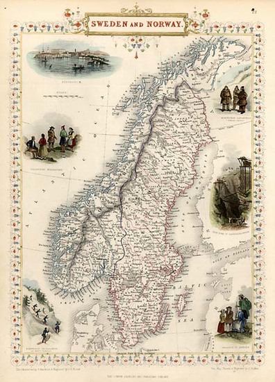 91-Europe and Scandinavia Map By John Tallis