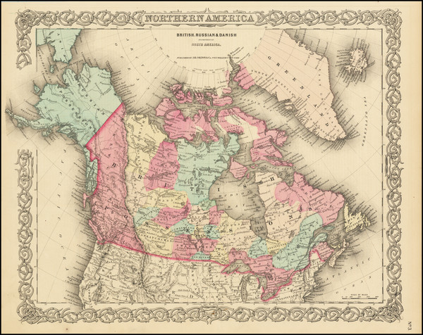 88-Alaska and Canada Map By Joseph Hutchins Colton