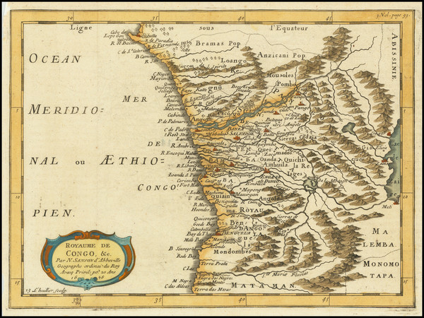 62-West Africa Map By Nicolas Sanson