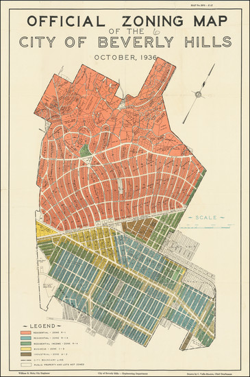 87-Los Angeles Map By C. Valle-Riestra