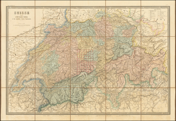 62-Switzerland Map By J. Andriveau-Goujon