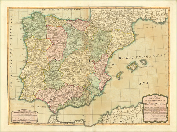 73-Spain and Portugal Map By Laurie & Whittle