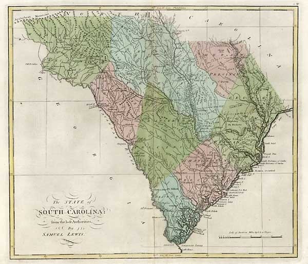 41-Southeast Map By Mathew Carey