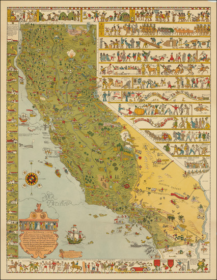 44-Pictorial Maps and California Map By Jo Mora