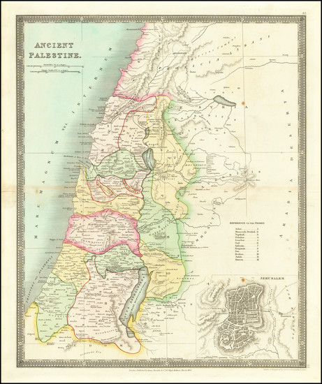 92-Holy Land Map By Henry Teesdale