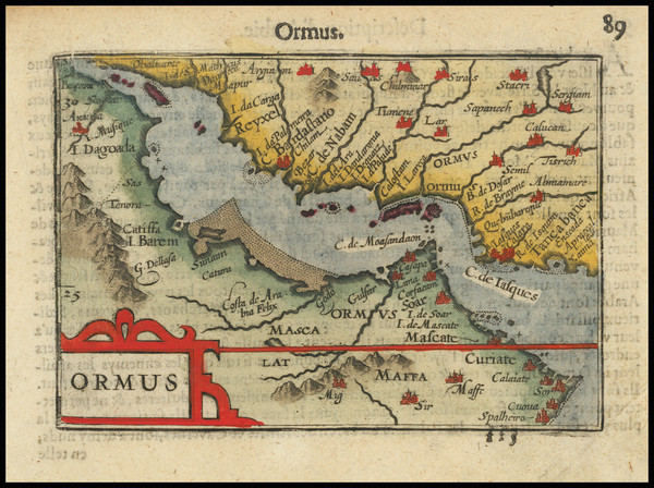 9-Middle East Map By Petrus Bertius