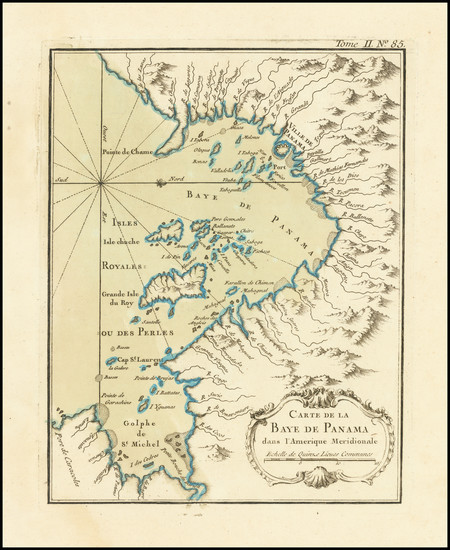 58-Central America Map By Jacques Nicolas Bellin