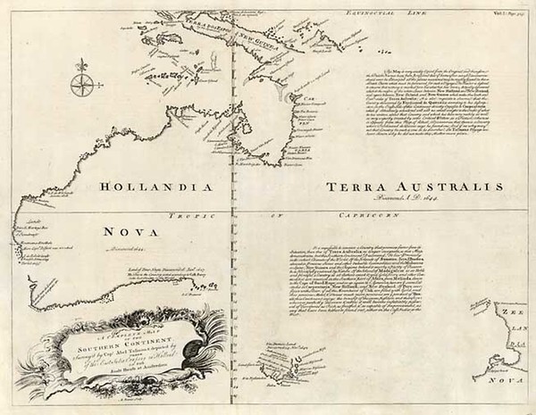 35-Australia Map By Emanuel Bowen