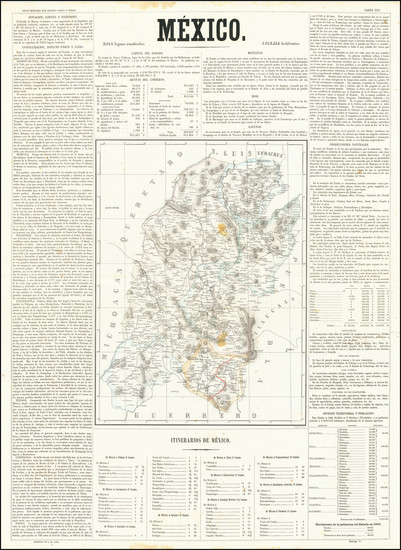 11-Mexico Map By Antonio Garcia y Cubas