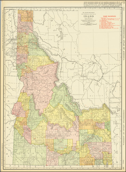 66-Idaho Map By William Rand  &  Andrew McNally