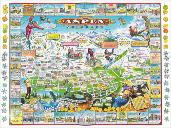 64-Colorado, Colorado and Pictorial Maps Map By Chris Costello