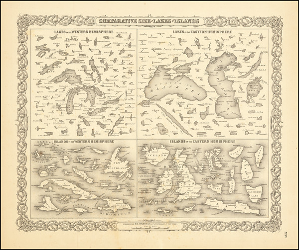 4-Midwest and Curiosities Map By Joseph Hutchins Colton